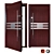 Sleek Inox S-4 Entrance Door 3D model small image 1