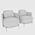 Sleek Minotti Tape Chair 3D model small image 2