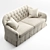 Elegant Peyton Scroll-Back Sofa 3D model small image 2