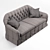 Elegant Peyton Scroll-Back Sofa 3D model small image 3