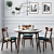 Elegant Cafe Dining Set - West Elm 3D model small image 1