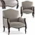 Elegant Bergere Chair: Darryl Carter 3D model small image 1