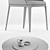 Elegant Grace Chair & Concorde Round Table 3D model small image 3