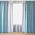 Title: Elegant Drapery Set | Tulle Curtains 3D model small image 1