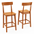 Eco-Friendly Bamboo Bar Stool 3D model small image 2