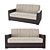 Sleek Samurai Sofa 3D model small image 1