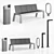 Urban Outdoor Furniture Set 3D model small image 1