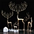 Charming Reindeer Decor Set 3D model small image 1