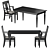 Title: IKEA Ingatorp Dining Set 3D model small image 1