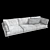 Elegant Vessel Sofa: 103" W x 37" D x 31" H 3D model small image 2