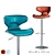 Adjustable Faux Leather Swivel Barstools 3D model small image 1