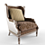 Elegant Classic Armchair: Highly Detailed Masterpiece 3D model small image 2