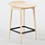 Modern Wooden Bar Stool 3D model small image 1