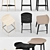 Modern Wooden Bar Stool 3D model small image 2