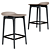 Modern Wooden Bar Stool 3D model small image 6