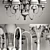 Elegant 8-Light Lucea Chandelier 3D model small image 3