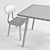 Elegant Copine Table Set 3D model small image 3