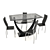 Modern Steffani Chair & Sagrada Table Set 3D model small image 1