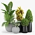 Modern Fiberstone Planters - Set of 4 3D model small image 1