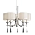 Elegant Crystal Chrome Chandelier 3D model small image 1