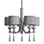 Elegant Crystal Chrome Chandelier 3D model small image 2