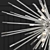 Andromeda Chandelier: Polished Nickel, Clear Shade 3D model small image 2