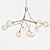 Sycamore Chandelier: Elegant Illumination at 45 Watts 3D model small image 1