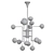 Opal Glass Fleming Chandelier 3D model small image 2