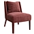 Elegant Meridiani Cecile Chair 3D model small image 1