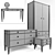 Modern Bedroom Furniture Set 3D model small image 3