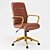 Baldwin Mid-Back Faux Leather Office Chair 3D model small image 1
