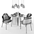 Elegant Minotti Chair Set 3D model small image 2