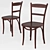 Elegant Walnut Bentwood Chair 3D model small image 1