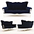 Elegant Artemis Sofa 3D model small image 1