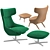 Modern Kalm Armchair: Realistic Model 3D model small image 1