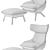 Modern Kalm Armchair: Realistic Model 3D model small image 3