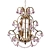 Golden Twilight Crystal Chandelier 3D model small image 1