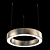 Sleek LED Ring Light Fixture 3D model small image 1