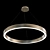 Sleek LED Ring Chandelier 3D model small image 1