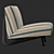 Title: French Designer Accent Chair 3D model small image 2