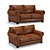 Dakota Western Leather Sofa 3D model small image 1