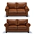 Dakota Western Leather Sofa 3D model small image 2