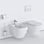 Modern Wall-Hang Tonic II Toilet 3D model small image 3