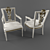 Elegant Vintage Dining Chair 3D model small image 3