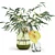 Title: Eucalyptus & Anthurium in Muuto Vases 3D model small image 1