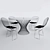 Signal: Stylish Table and Chair 3D model small image 3