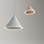 Sleek Annular Pendant Light 3D model small image 1