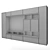 Minimalistic Glass Cabinet for 65-inch Plasma 3D model small image 2