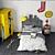 Contemporary Junior Bed Set 3D model small image 3