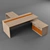 Executive Laminate Desk 3D model small image 2